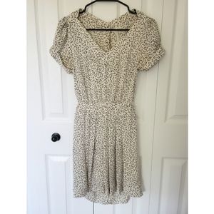 Reformed Cream White Patterned Dress Size Small
